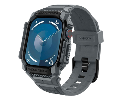 Etui / obudowa na smartwatcha Spigen Rugged Armor ”Pro” Apple Watch 10 (46 Mm) Dark Grey